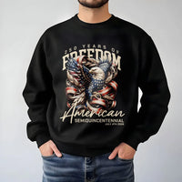 American Eagle Sweatshirt | 250 Years Of Freedom Graphic | Premium Cotton Blend | Patriotic Semiquincentennial Gift For Adults