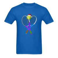 Christmas Tennis T-Shirt, Santa Hat Tennis Ball Shirt, Holiday Tennis Player Tee, Sports Graphic Shirt, Xmas Present for Tennis Lovers