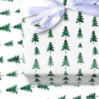 Rustic Christmas Tree Gift Wrap, Pine Tree Wrapping Paper, Minimalist Forest Wrapping Paper, Modern Winter Holiday Wrapping Paper Roll