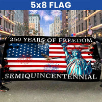 250 Years of Freedom American Flag | Semiquincentennial Patriotic House Flag | Double-Sided UV-Resistant Polyester | Independence Day Decor Gift