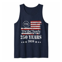 We The People 1776 Tank Top | 250 Years Anniversary Patriotic Design | Soft Breathable Cotton Blend | Gift for American History Fans
