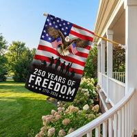 Patriotic Eagle Garden Flag 250 Years of Freedom | Betsy Ross 1776-2026 Anniversary | Double-Sided Premium Polyester | Veterans & Military Tribute Gift