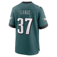 Philadelphia Eagles Tucker Large Midnight Green Team Game Jersey