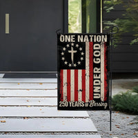 One Nation Under God Garden Flag | 250 Years of Blessing 1776-2026 | Double-Sided Patriotic Americana Decor | Memorial Day Independence Day Gift