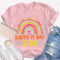 Happy Pi Day Rainbow Teacher T-Shirt