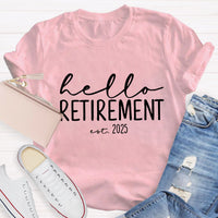 Personalized Retirement Year Hello Retirement Teacher T-Shirt
