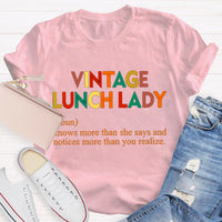 Vintage Lunch Lady Teacher T-Shirt