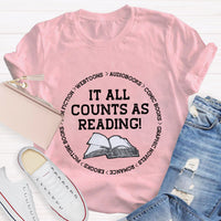 It All Counts As Reading Teacher T-Shirt