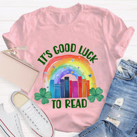 It's Good Lucky To Read Rainbow Shamrock T-Shirt