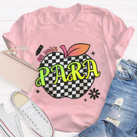 Personalized Para Teachers Name Apple Teacher T-Shirt