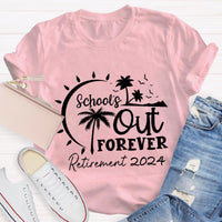 Personalized Retirement Time School's Out Forever T-Shirt
