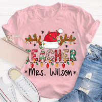 Personalized Name Teacher Light T-Shirt