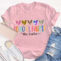 Personalized Name School Nurse Teacher T-Shirt