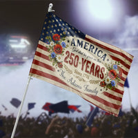 America 250 Years House Flag | Personalized Vintage Patriotic Floral Design Since 1776 | Premium Weather-Resistant Polyester | Americana Home Decor Gift