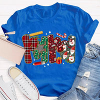Festive Font Christmas Shirt, Colorful Christmas T-Shirt, Retro Holiday Graphic Tee, Unisex Christmas Party Shirt, Xmas Family Present