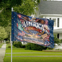 America 250 Years House Flag | Patriotic Eagle and Statue of Liberty Design | Premium Weather-Resistant Polyester | Gift for Americana Collectors