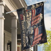 250 Years of Freedom House Flag |1776–2026 America Semiquincentennial Patriotic Art | Double-Sided Weather-Resistant Outdoor Flag | Patriotic Gift for American History Fans
