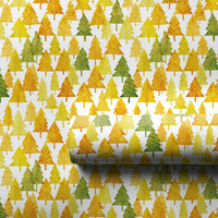 Gold Green Pine Tree Wrapping Paper, Watercolor Christmas Tree Wrapping Paper, Modern Holiday Wrapping Paper, Forest Winter Gift Wrap Roll