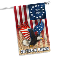 250 Years of Freedom Garden Flag | 1776-2026 Patriotic Eagle We The People | Double-Sided Polyester | Americana Decor Gift