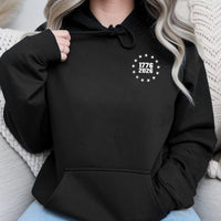 1776-2026 Patriotic Hoodie | American Anniversary 250 Years Star Circle Design | Soft Cotton-Polyester Blend | Gift for History Lovers