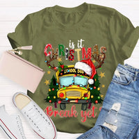 Humorous Bus Driver Holiday T-Shirt, School Bus Christmas Break Shirt, Christmas Vacation Graphic Tee, Bus Driver Appreciation Present