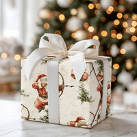 Watercolor Bow and Arrow Santa Gift Wrap, Santa Archer Wrapping Paper, Hunter Santa Christmas Wrapping Paper, Archery Holiday Gift Wrap
