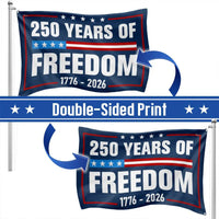 250 Years Of Freedom Garden Flag 1776-2026 | Double-Sided Patriotic House Flag | Weather-Resistant Polyester | 4th Of July Outdoor Decor