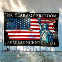 250 Years of Freedom American Flag | Semiquincentennial Patriotic House Flag | Double-Sided UV-Resistant Polyester | Independence Day Decor Gift