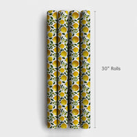 Greenery Christmas Gift Wrap, Watercolor Gold Ornament Wrapping Paper, Elegant Holiday Wrapping Paper, Botanical Winter Gift Wrap Roll