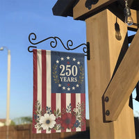 Betsy Ross 250th Anniversary Garden Flag | Patriotic US 13 Stars Floral Print Double Sided | Premium Weather-Resistant Double-Layer Polyester | America 250 Year Outdoor Collector's Yard Gift