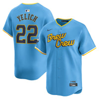 Milwaukee Brewers Christian Yelich Powder Blue City Connect Limited Jersey