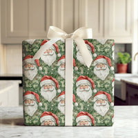 Camouflage Santa Claus Gift Wrap, Watercolor Camo Santa Wrapping Paper, Hunter Christmas Wrapping Paper, Military Holiday Wrapping Paper