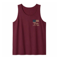 America 250 Years Tank Top | USA Flag 1776-2026 Commemorative Design | Soft Breathable Unisex Fit | Patriotic Gift for History Enthusiasts