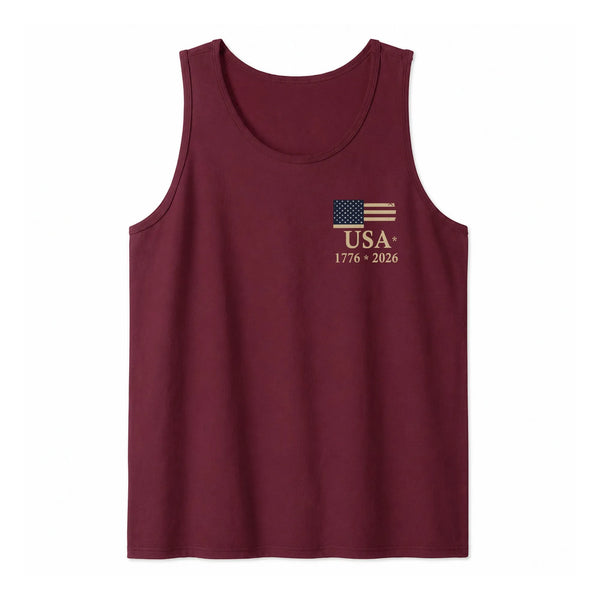 America 250 Years Tank Top | USA Flag 1776-2026 Commemorative Design | Soft Breathable Unisex Fit | Patriotic Gift for History Enthusiasts