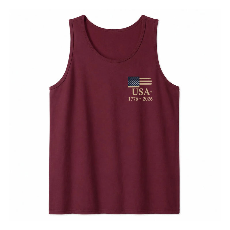 America 250 Years Tank Top | USA Flag 1776-2026 Commemorative Design | Soft Breathable Unisex Fit | Patriotic Gift for History Enthusiasts