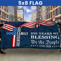 We The People American Flag | 250 Years Blessing 1776-2026 | Weather-Resistant Polyester | Patriotic Home & Garden Décor