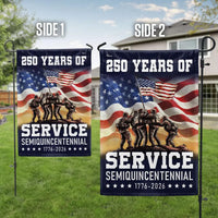 American Flag Garden Flag 250 Years Service | Semiquincentennial 1776-2026 Veterans Day | Double-Sided Polyester | Patriotic Outdoor Decor Gift