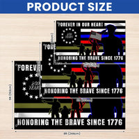 Forever In Our Heart 250 Years Military Flag | Double-Sided Patriotic Memorial | Weather-Resistant Polyester | Veterans Day Gift