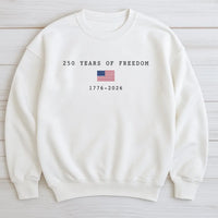 America 250th Birthday Sweatshirt | 250 Years of Freedom 1776-2026 Design | Soft Cotton Polyester Blend | Patriotic Gift for July 4th 2026