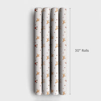 Christmas Santa Dog Gift Wrap, Golden Retriever Wrapping Paper, Watercolor Holiday Present Wrapping Paper, Adorable Puppy Xmas Holiday Gift Wrap