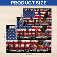250 Years of Freedom American Flag | Bald Eagle Military Veterans House Flag | UV-Resistant Polyester | Patriotic Home Decor Gift