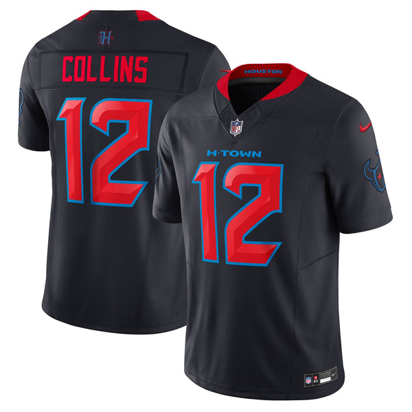 Houston Texans Nico Collins Nike Navy Alternate 2 Vapor F.U.S.E. Limited Jersey