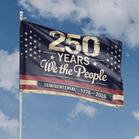 250 Years We the People House Flag | Semiquincentennial 1776-2026 Vintage American Stars Design | Double-Sided Weather-Resistant Outdoor Flag | Patriotic Gift for American History Fans