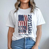 USA 250th Anniversary T-Shirt | 1776-2026 Quarter Millennial Graphic | Premium Cotton Patriotic Apparel | Historic 250 Years Gift for Americans
