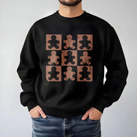 Retro Pop Art Christmas Cookie Sweater, Gingerbread Man Sweatshirt, Festive Holiday Baking Crewneck, Comfy Winter Pullover, Xmas Baker Present