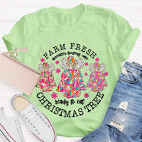 Farm Fresh Holiday Baker Shirt, Christmas Tree Frosting Cake T-Shirt, Humorous Little Debbie Snack Cake Graphic Tee, Christmas Foodie Top