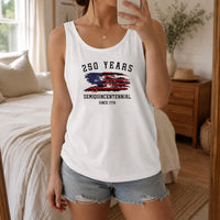 250 Years Semiquincentennial Tank Top | Distressed American Flag Since 1776 Design | Soft Breathable Cotton Blend | Patriotic Gift for History Fans