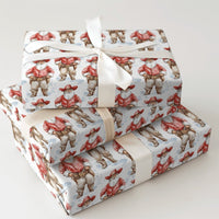 Wild West Watercolor Santa Gift Wrap, Cowboy Santa Christmas Wrapping Paper, Rustic Chaps Santa Wrapping Paper, Country Holiday Gift Wrap