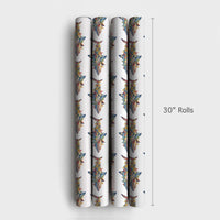 Humorous Holiday Lights Gift Wrap, Christmas Shark Wrapping Paper, Great White Shark Xmas Wrapping Paper, Ocean Animal Holiday Wrapping Paper