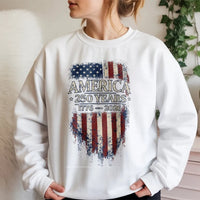 America 250 Years Sweatshirt | 1776-2026 Semiquincentennial Vintage Flag Design | Soft Cotton Polyester Blend | Patriotic Gift for History Lovers